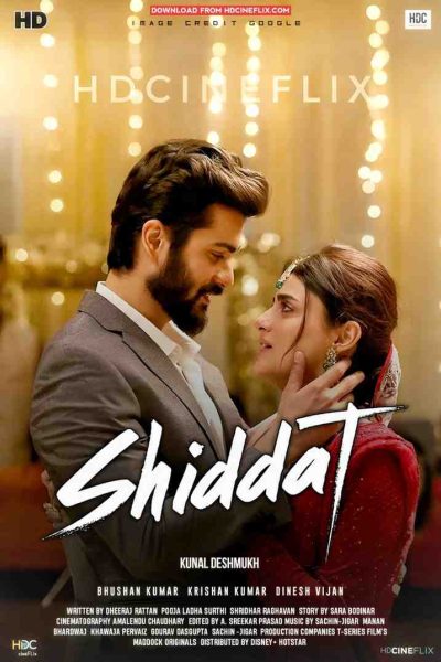 shiddat 2021 bollywood movie poster